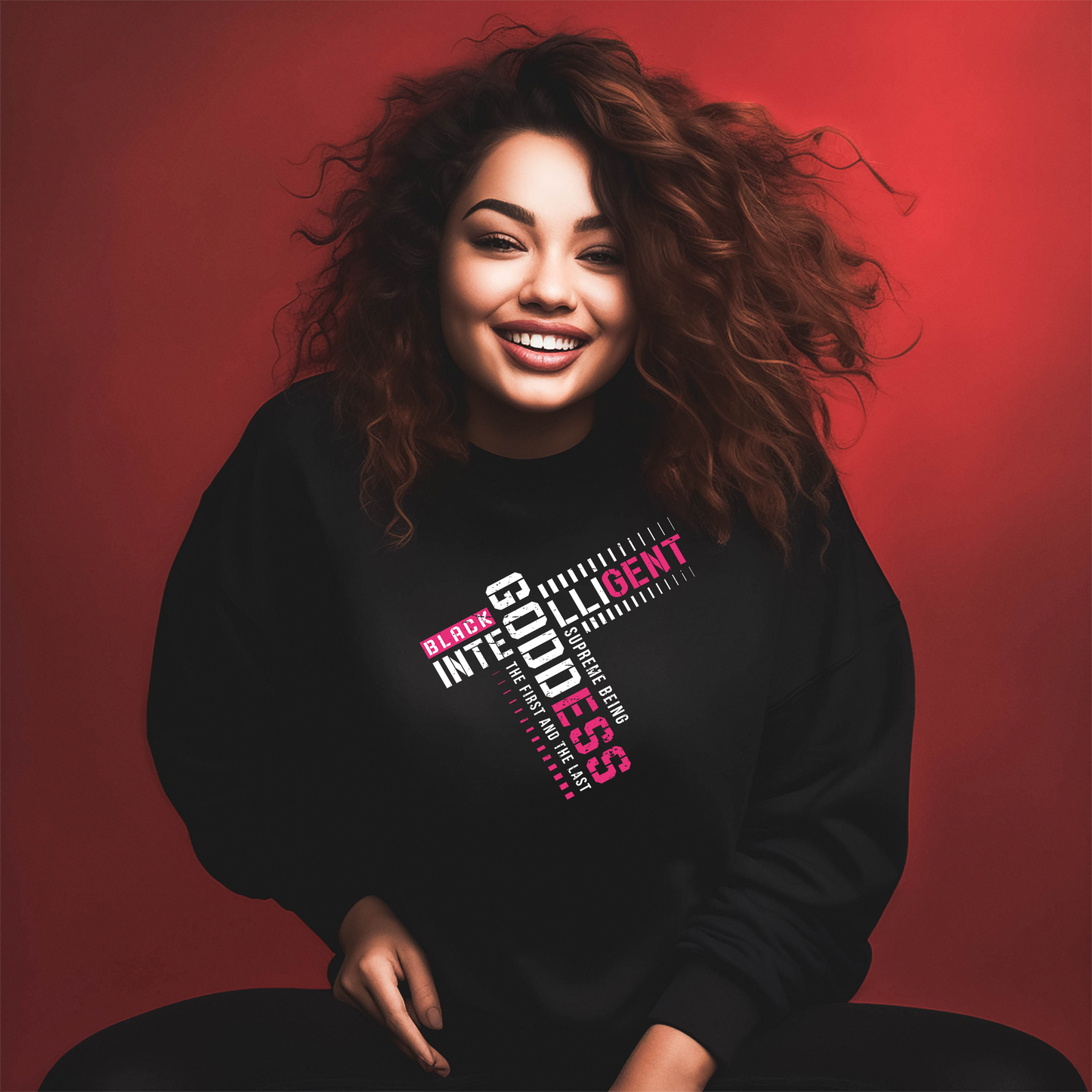 Black Intelligent Goddess Sweatshirt β Embrace Your Divine Legacy