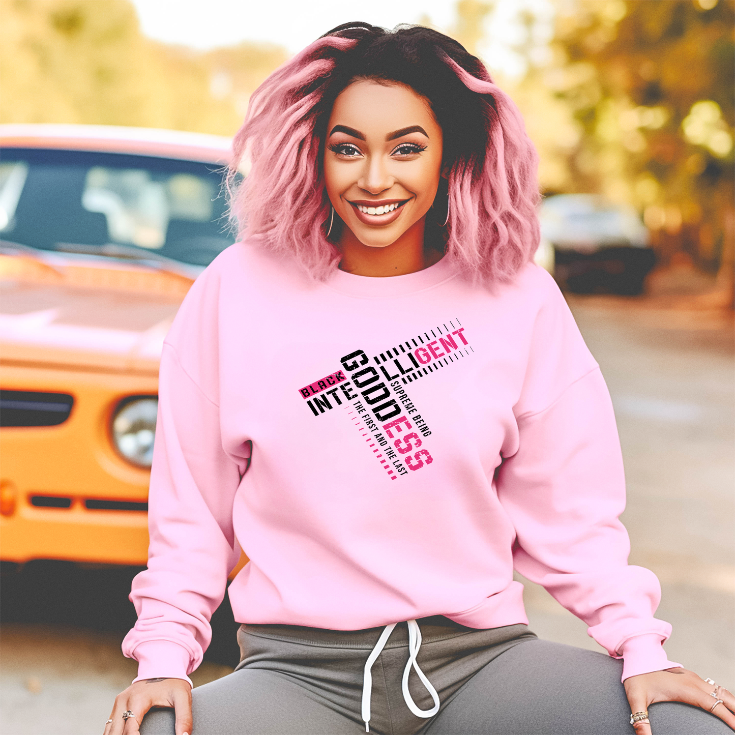 Black Intelligent Goddess Sweatshirt β Embrace Your Divine Legacy
