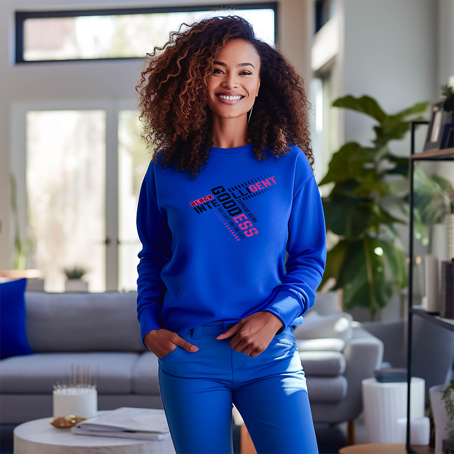 Black Intelligent Goddess Sweatshirt β Embrace Your Divine Legacy