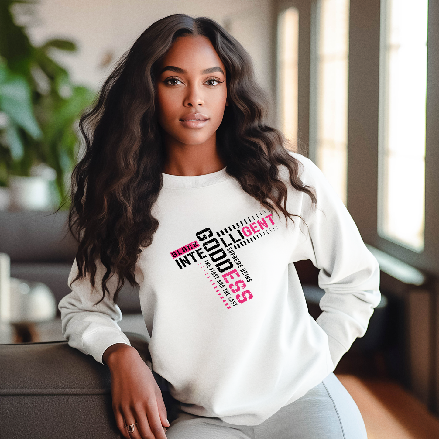 Black Intelligent Goddess Sweatshirt β Embrace Your Divine Legacy