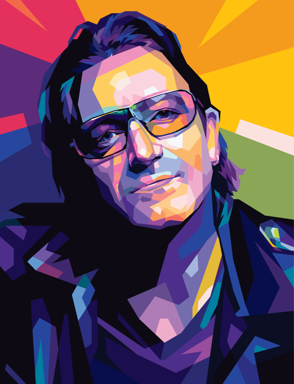 Bono WPAP Pop Art Print & Apparel