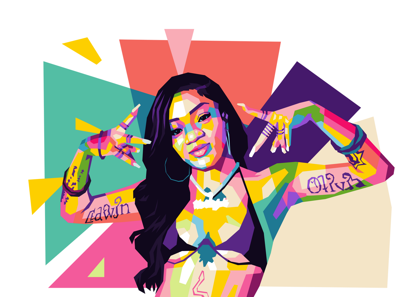 GloRilla WPAP Pop Art Print & Apparel n Portrait
