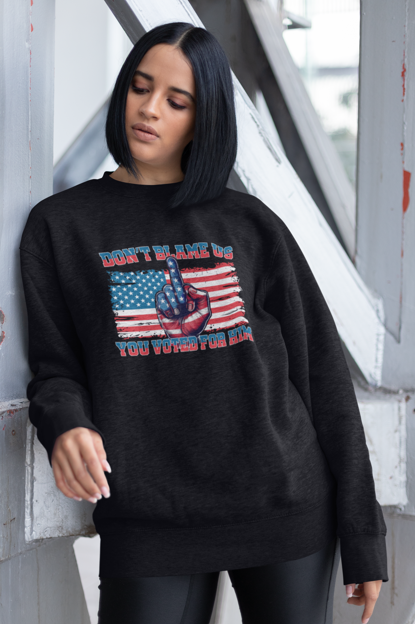 Don’t Blame Us, "FDT" Graphic Sweatshirt-Bold, Patriotic, and Unapologetic