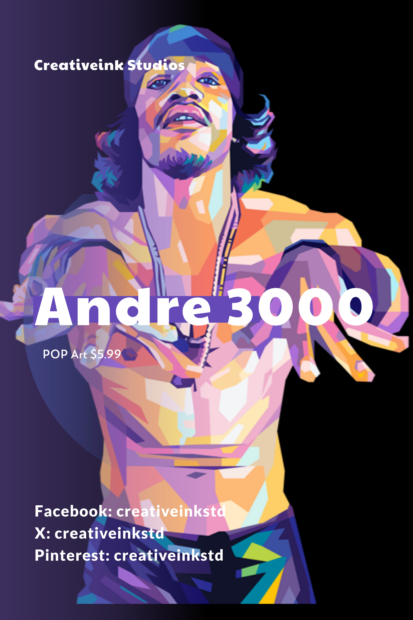 Andre 3000 WPAP Pop Art Print