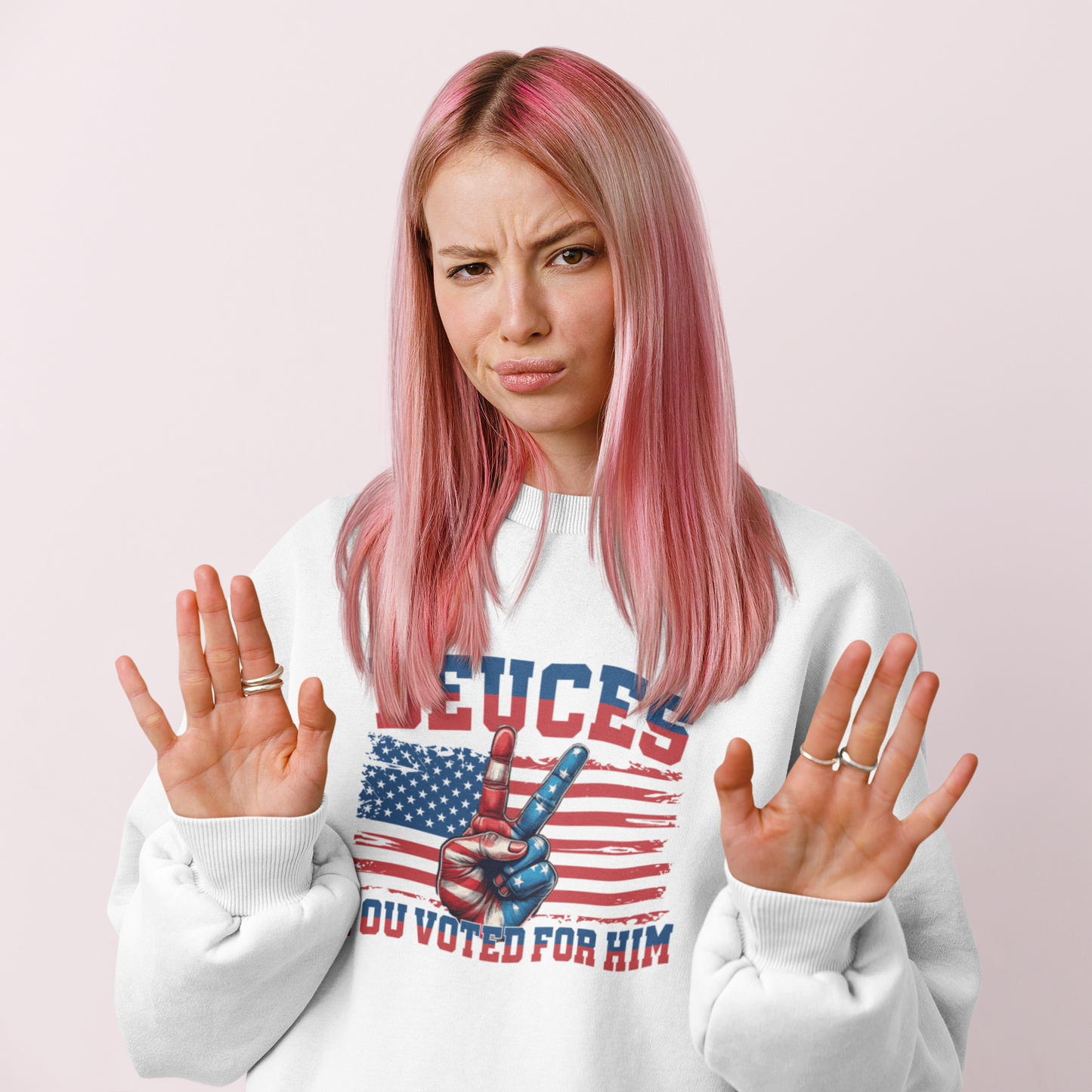 "Dueces, You Voted for Him" sweatshirt – Bold, Unapologetic, and Politically Charged