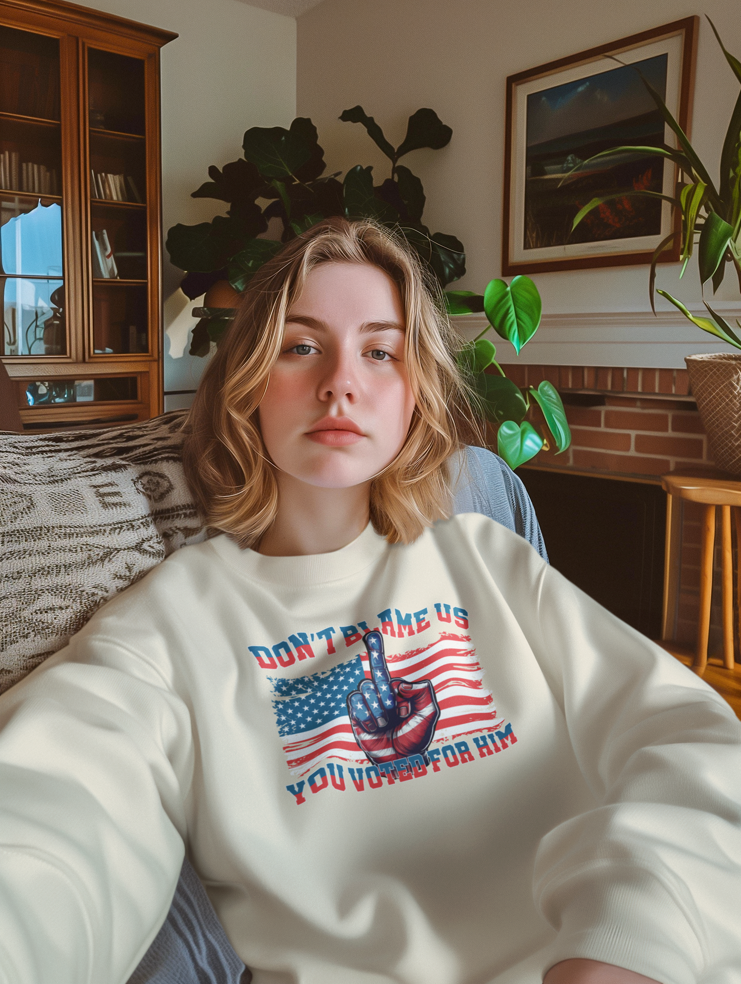 Don’t Blame Us, "FDT" Graphic Sweatshirt-Bold, Patriotic, and Unapologetic