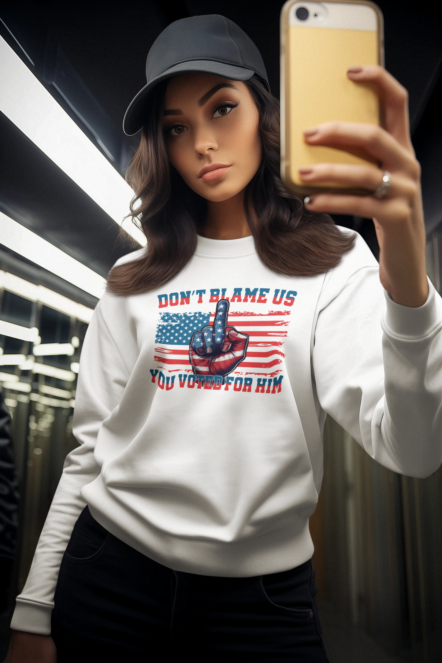 Don’t Blame Us, "FDT" Graphic Sweatshirt-Bold, Patriotic, and Unapologetic