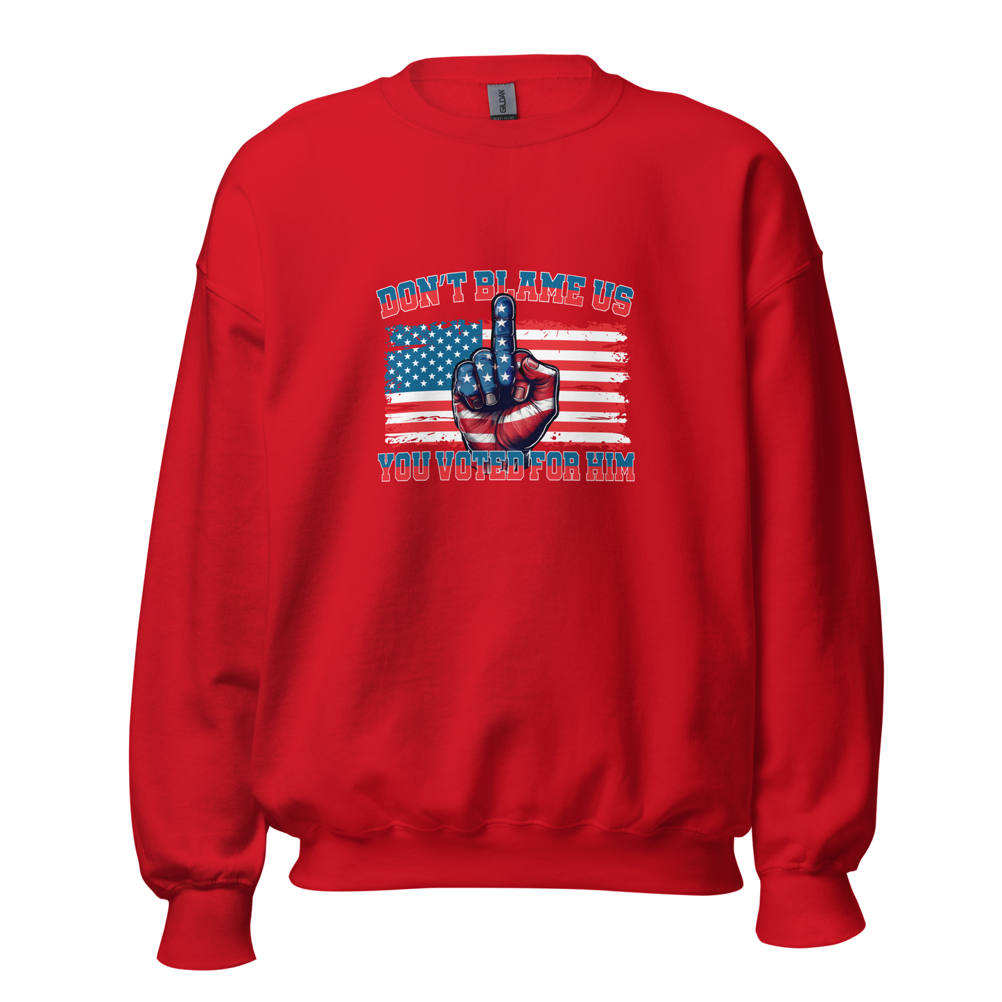 Don’t Blame Us, "FDT" Graphic Sweatshirt-Bold, Patriotic, and Unapologetic