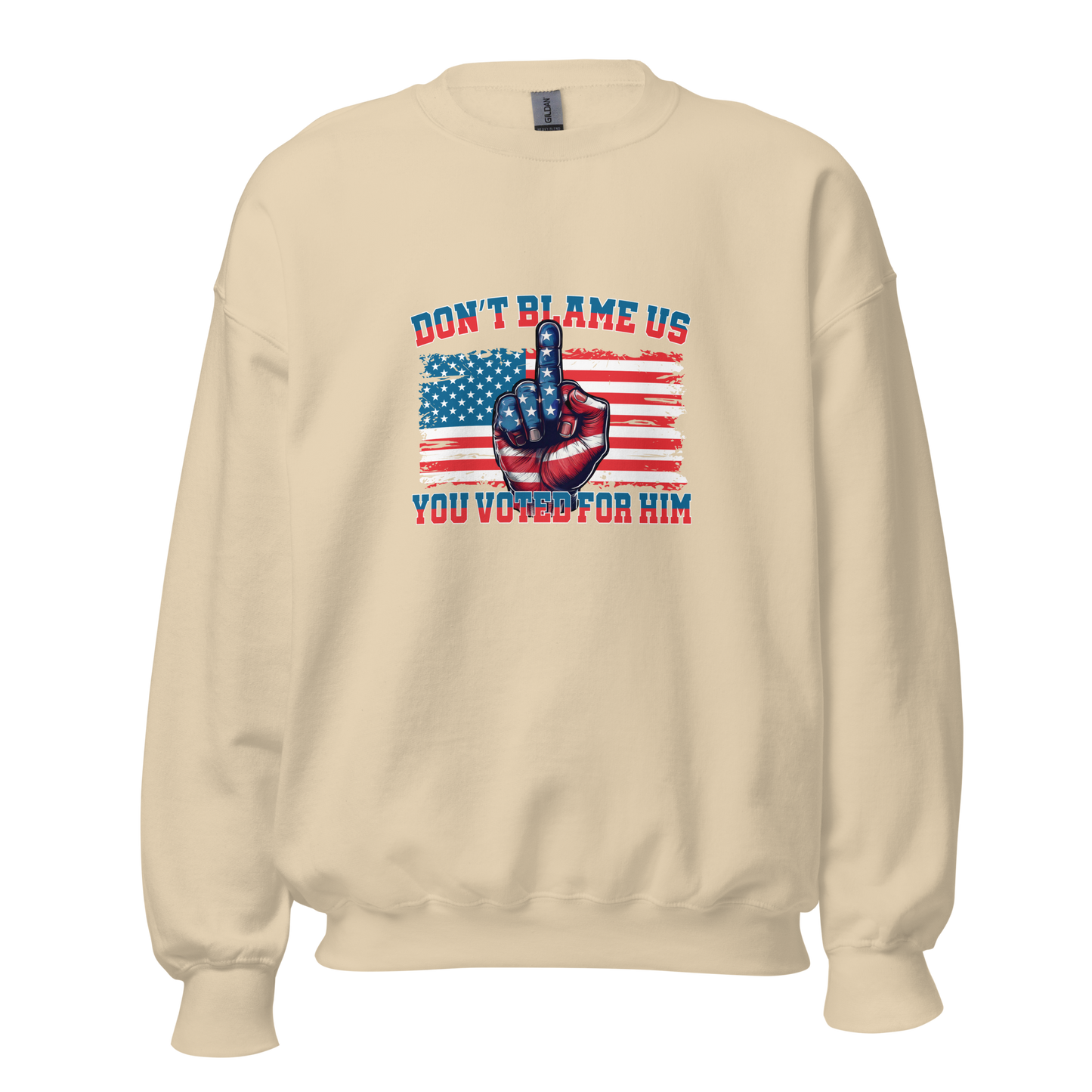 Don’t Blame Us, "FDT" Graphic Sweatshirt-Bold, Patriotic, and Unapologetic