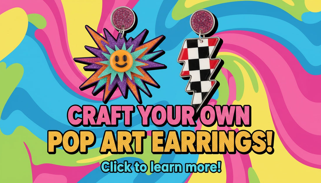 DIY Pop Art Earrings Using Acrylic or Clay