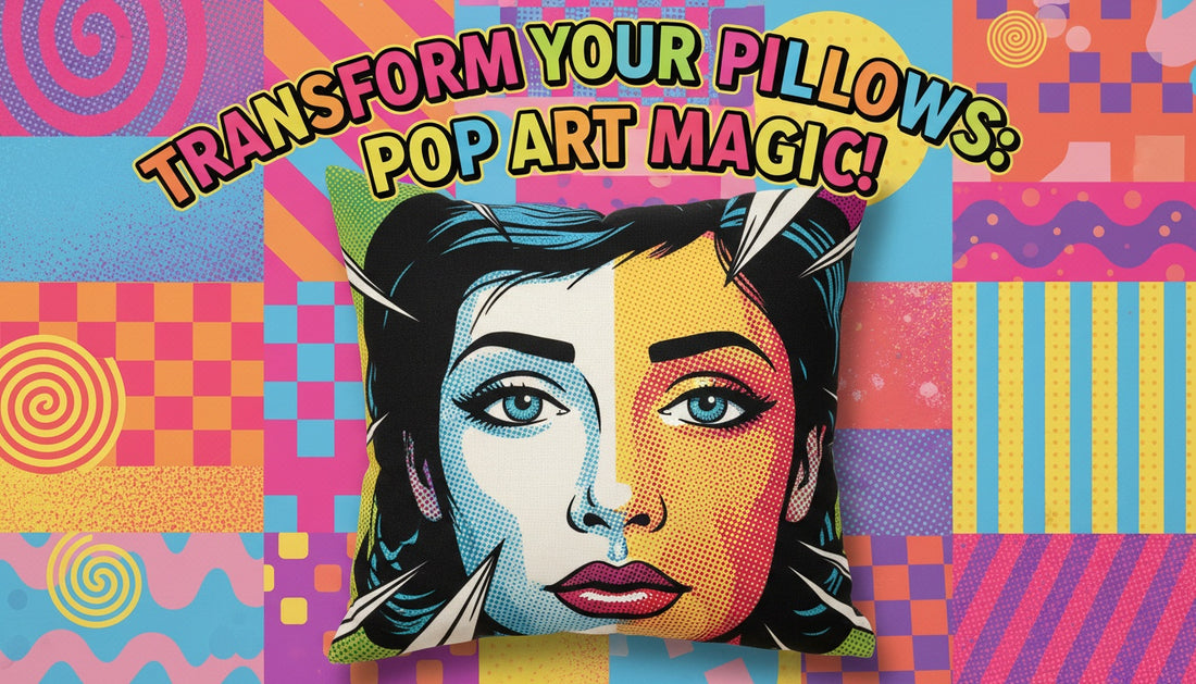 DIY Pop Art Pillows Using Fabric Transfers