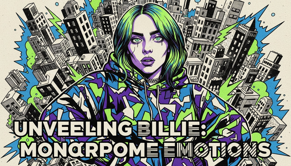 Billie Eilish in Pop Art Exploring Emotion in Monochrome