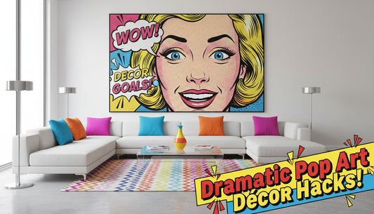 Decorating with Oversized Pop Art Canvases for Drama
