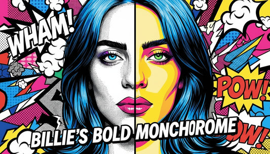 Billie Eilish in Pop Art Exploring Emotion in Monochrome