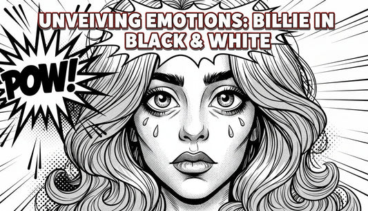 Billie Eilish in Pop Art Exploring Emotion in Monochrome