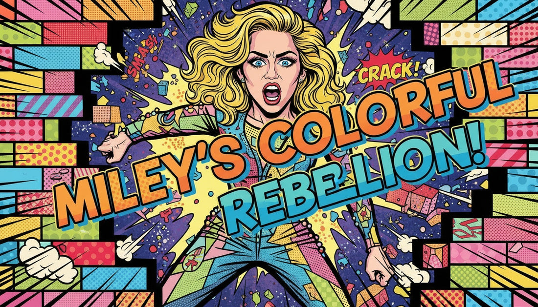 Miley Cyrus in Pop Art Breaking Rules Through Colors and Attitude
