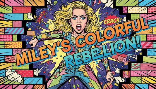 Miley Cyrus in Pop Art Breaking Rules Through Colors and Attitude