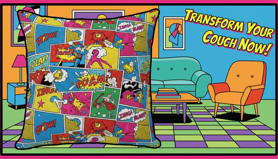DIY Pop Art Pillows Using Fabric Transfers