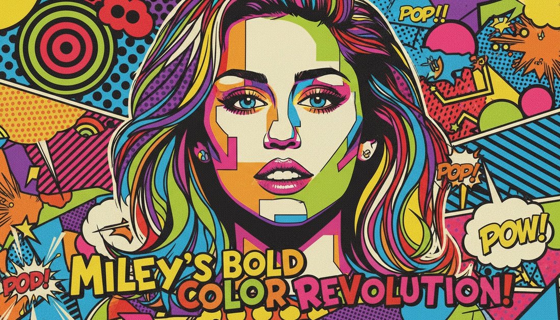 Miley Cyrus in Pop Art Breaking Rules Through Colors and Attitude