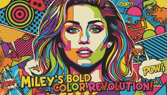 Miley Cyrus in Pop Art Breaking Rules Through Colors and Attitude