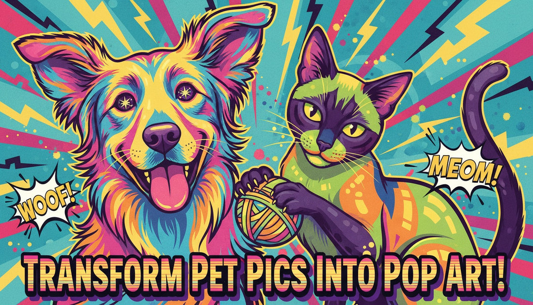 Turn Your Pet Photos Into Colorful Pop Art Canvases