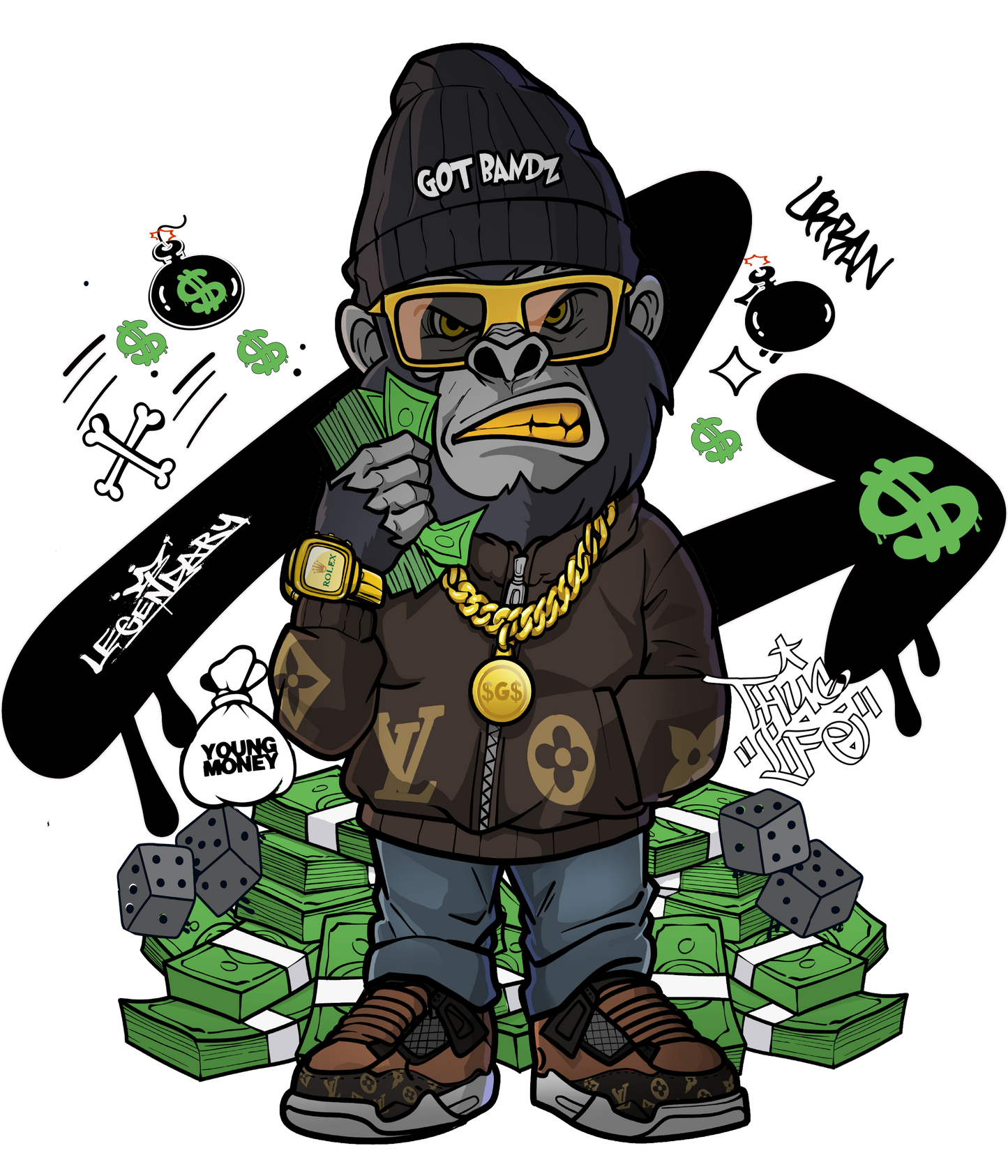 Flowrilla (DOPELIFE) original graphic designT-shirt