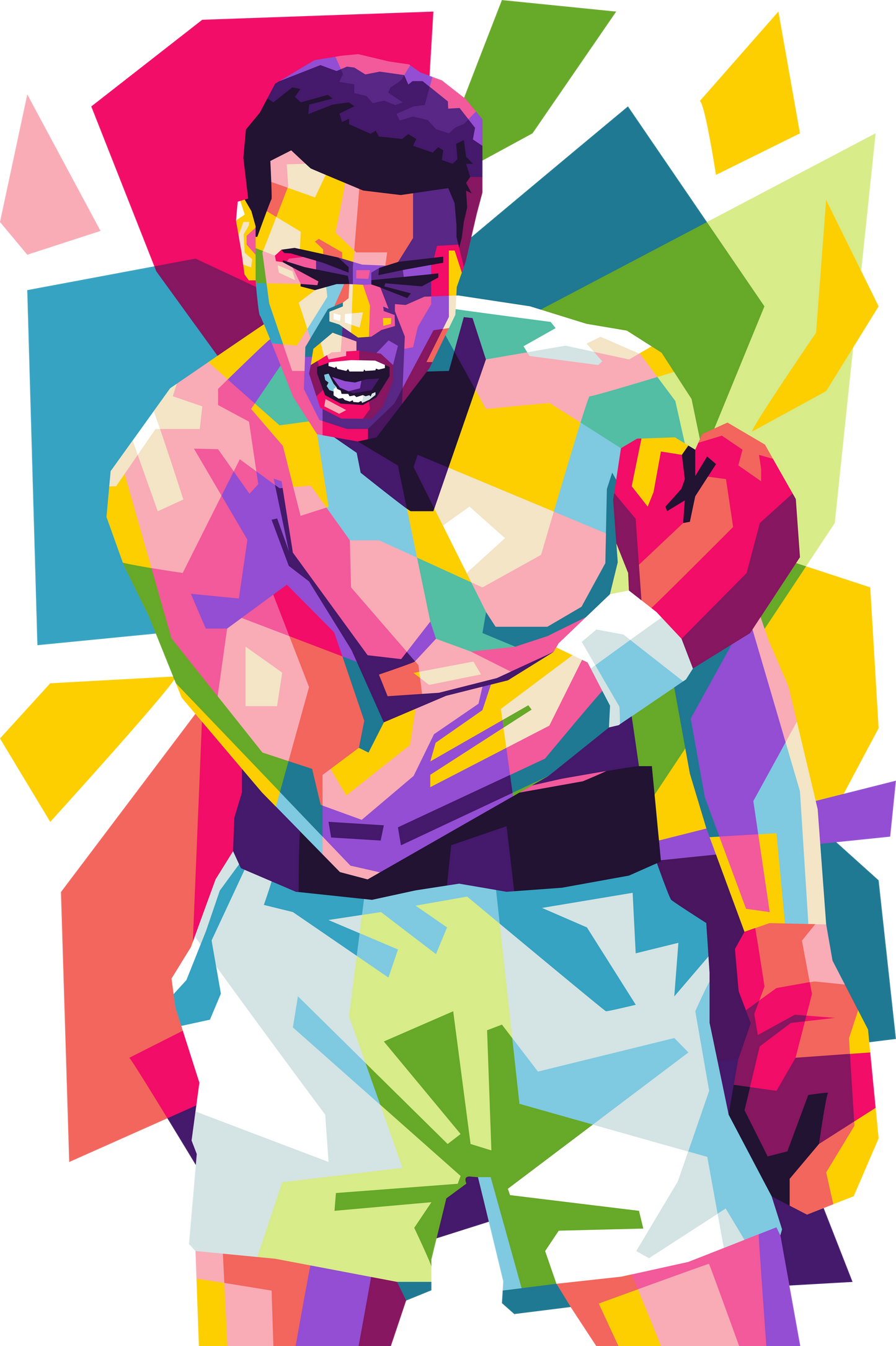 Muhammad Ali WPAP Digital Pop Art
