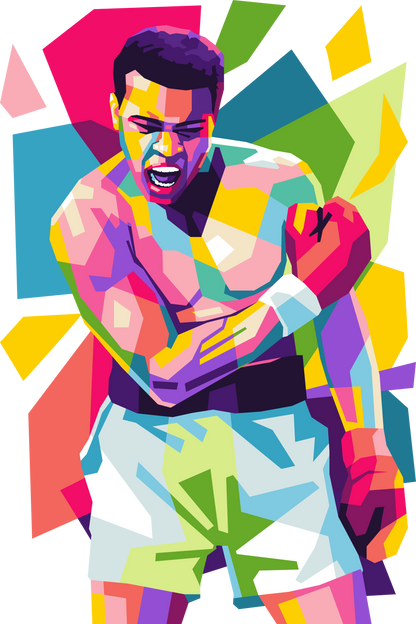 Muhammad Ali WPAP Digital Pop Art