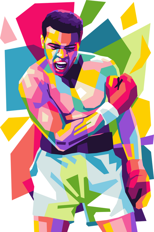 Muhammad Ali WPAP Digital Pop Art