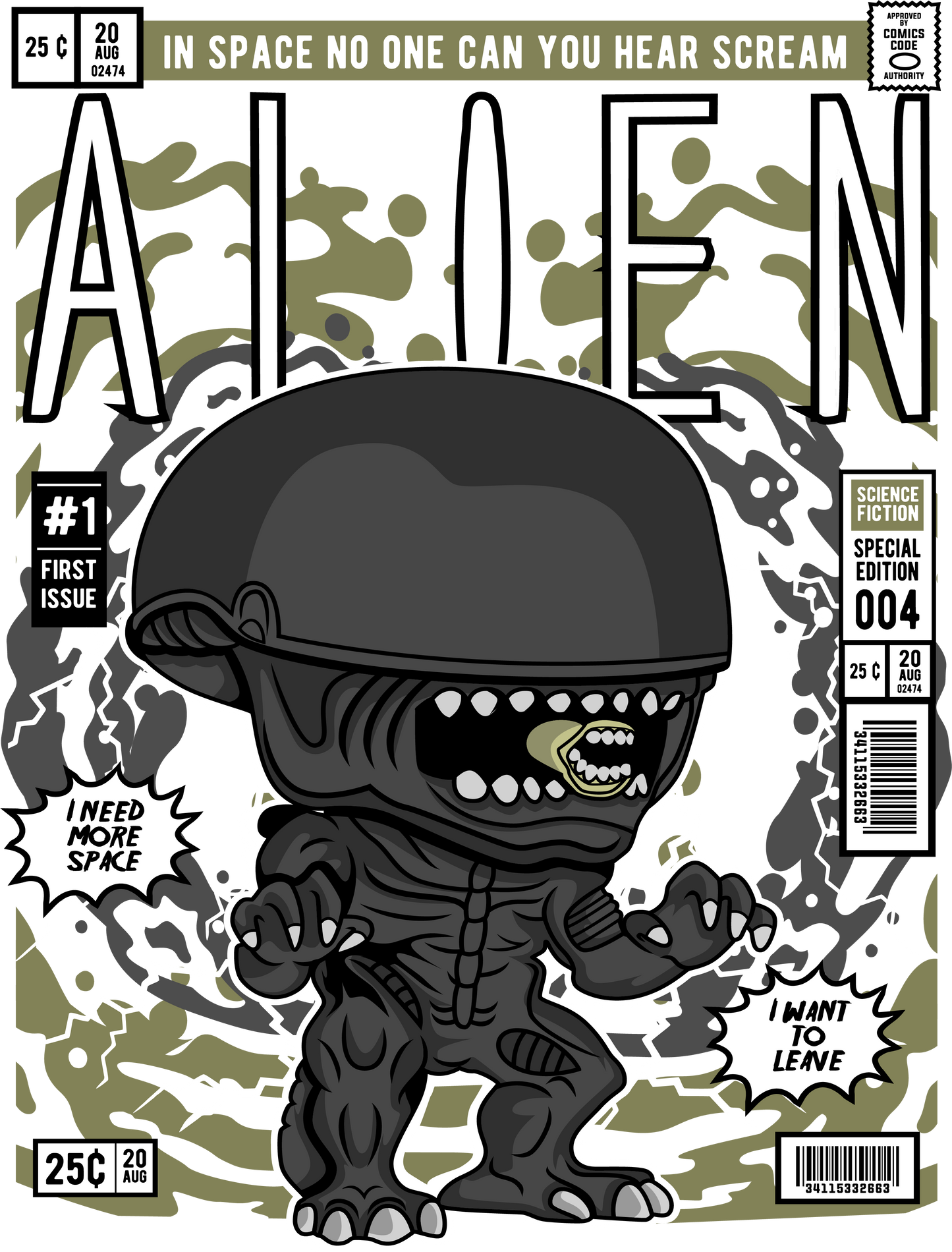 Alien Funko POP Art Tshirt