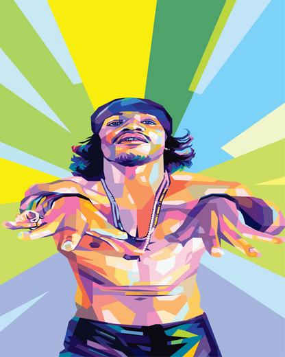 Andre 3000 WPAP Pop Art Print