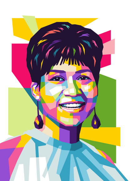 Aretha Franklin WPAP Digital Pop Art