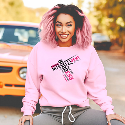 Black Intelligent Goddess Sweatshirt – Embrace Your Divine Legacy