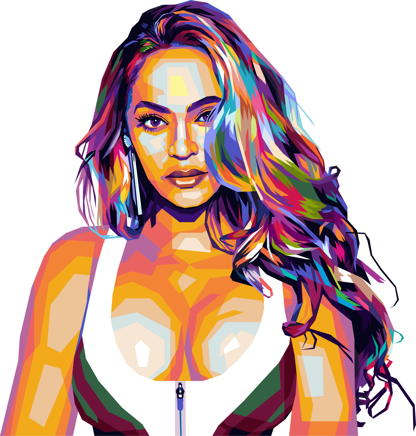 Beyoncé- Queen of R&B -WPAP Digital Pop Art