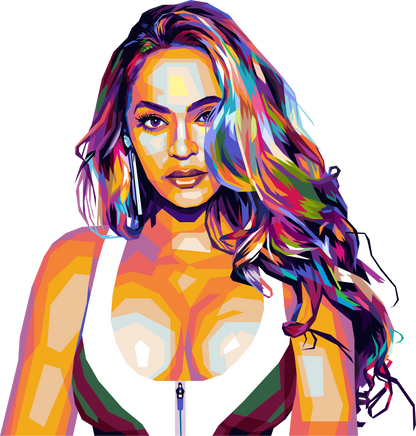 Beyoncé- Queen of R&B -WPAP Digital Pop Art