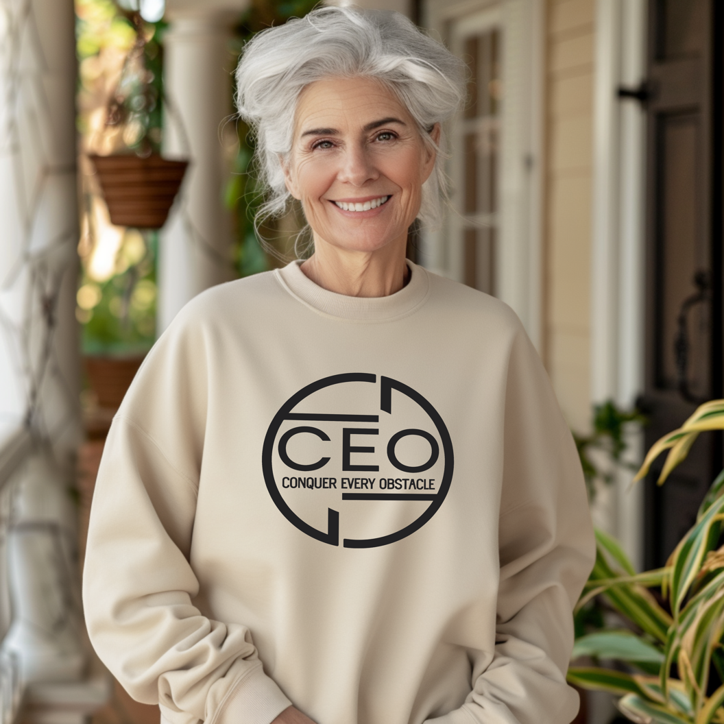 CEO (Conquer Every Obstacle) Sweatshirt – Hustle. Grind. Conquer. Succeed