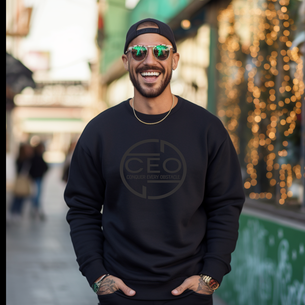 CEO (Conquer Every Obstacle) Sweatshirt – Hustle. Grind. Conquer. Succeed
