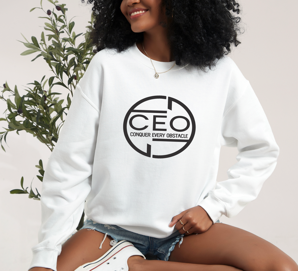 CEO (Conquer Every Obstacle) Sweatshirt – Hustle. Grind. Conquer. Succeed
