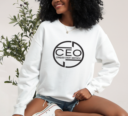 CEO (Conquer Every Obstacle) Sweatshirt – Hustle. Grind. Conquer. Succeed