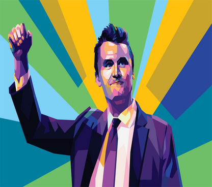 Charlie Kirk WPAP Digital Pop Art – Bold Geometric Portrait | Wall Art, Canvas, T-Shirt & Hoodie Apparel