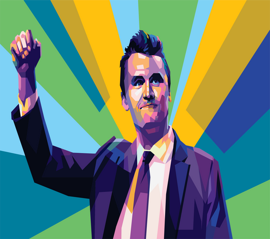 Charlie Kirk WPAP Digital Pop Art – Bold Geometric Portrait | Wall Art, Canvas, T-Shirt & Hoodie Apparel