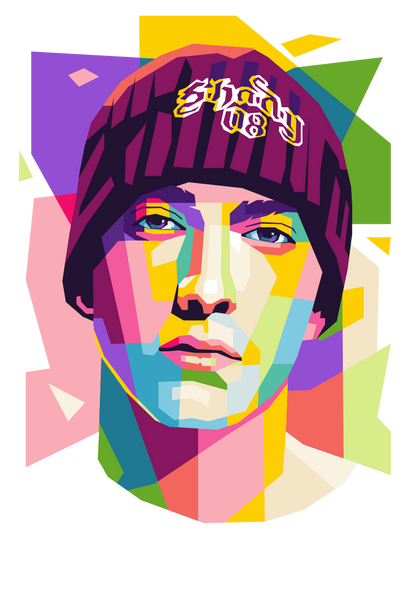 Eminem WPAP Pop Art Portrait: Slim Shady Digital Download