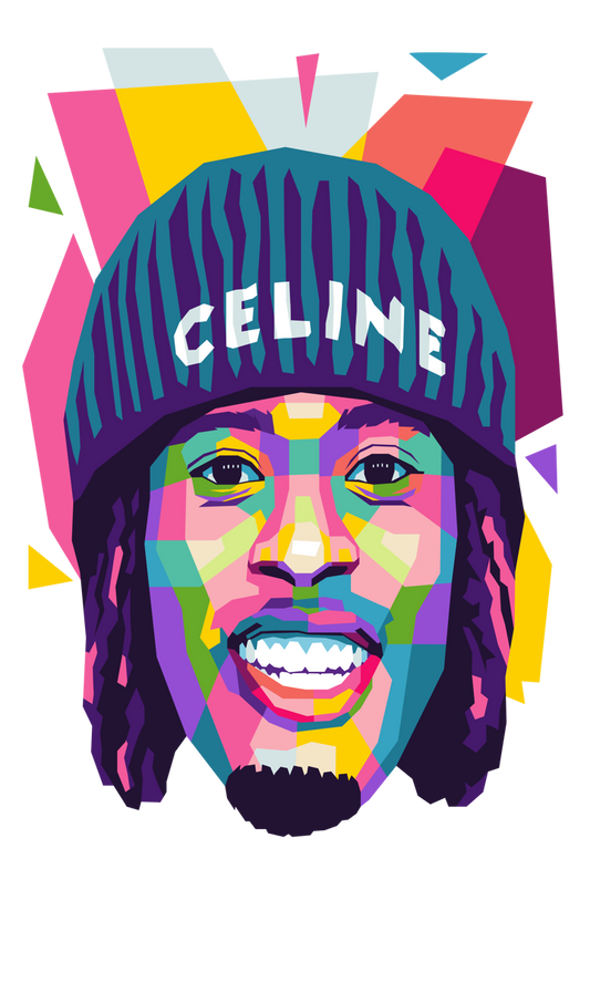 Kai Cenat Digital Pop Art n Portrait: Digital Content Influencer