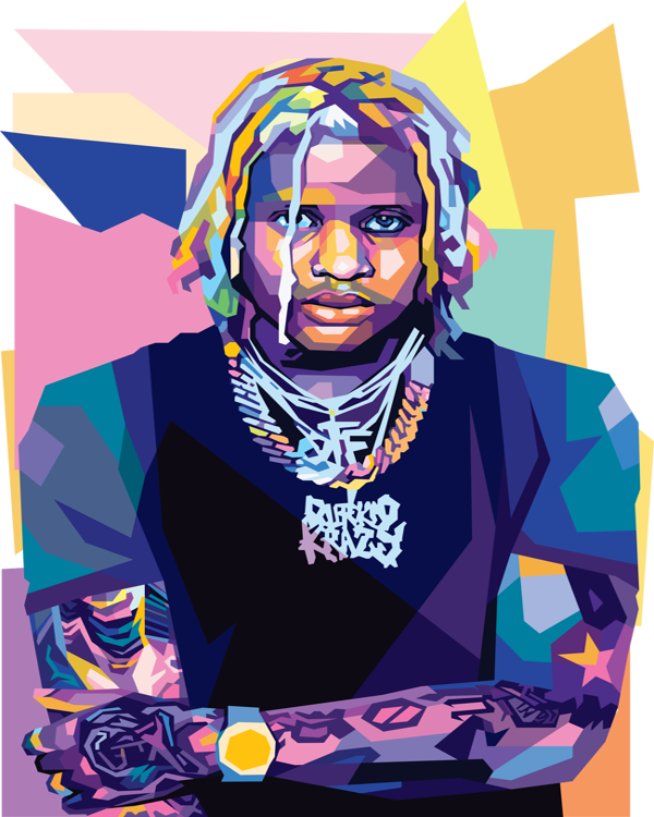 Lil Durk WPAP Digital Pop Art n Print