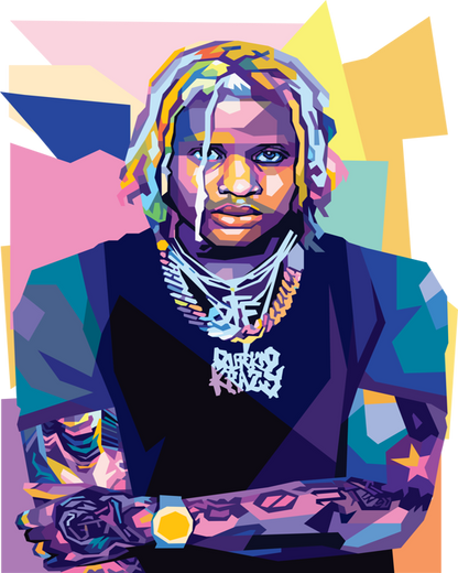 Lil Durk WPAP Digital Pop Art n Print
