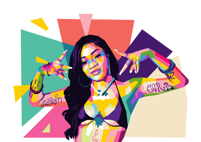 GloRilla  WPAP Pop Art Print & Apparel n Portrait