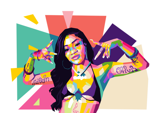 GloRilla  WPAP Pop Art Print & Apparel n Portrait
