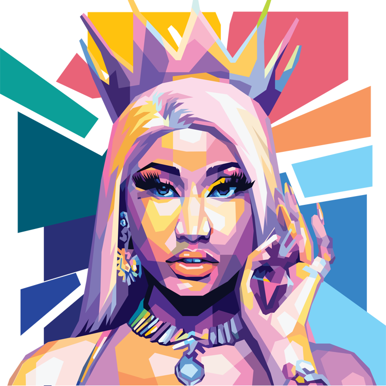 Nicki Minaj WPAP Digital Pop Art n Print