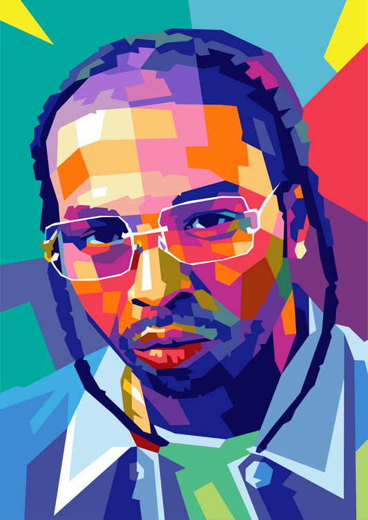 Pop Smoke WPAP Digital Pop Art – The Woo Forever