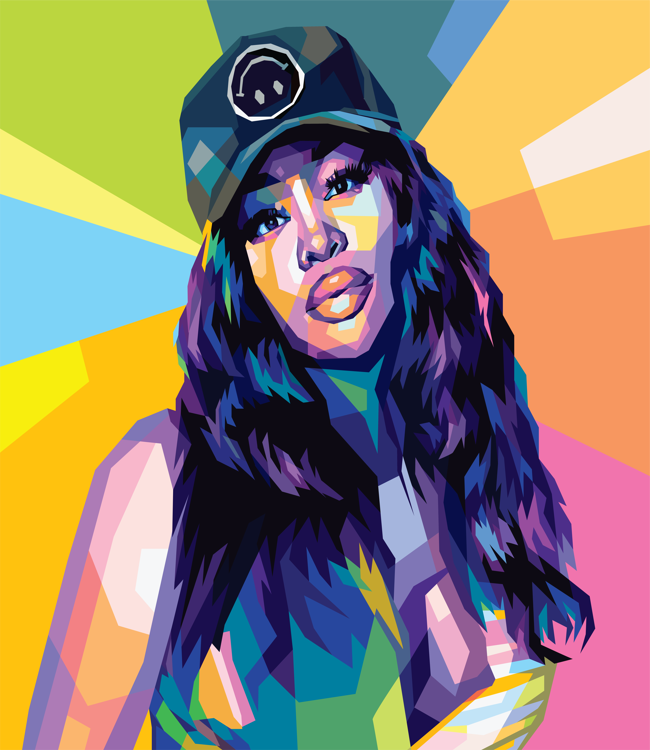 SZA WPAP Pop Art Portriat and Print